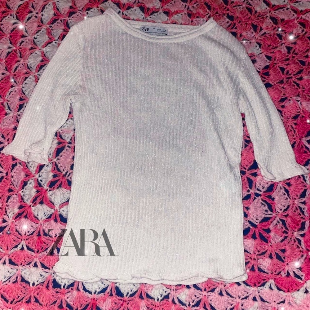 Zara short sleeve comfy white shirt.